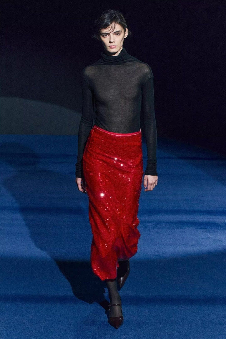 Emily & Isabella Brooks | High Waist Sequin Bodycon Skirt