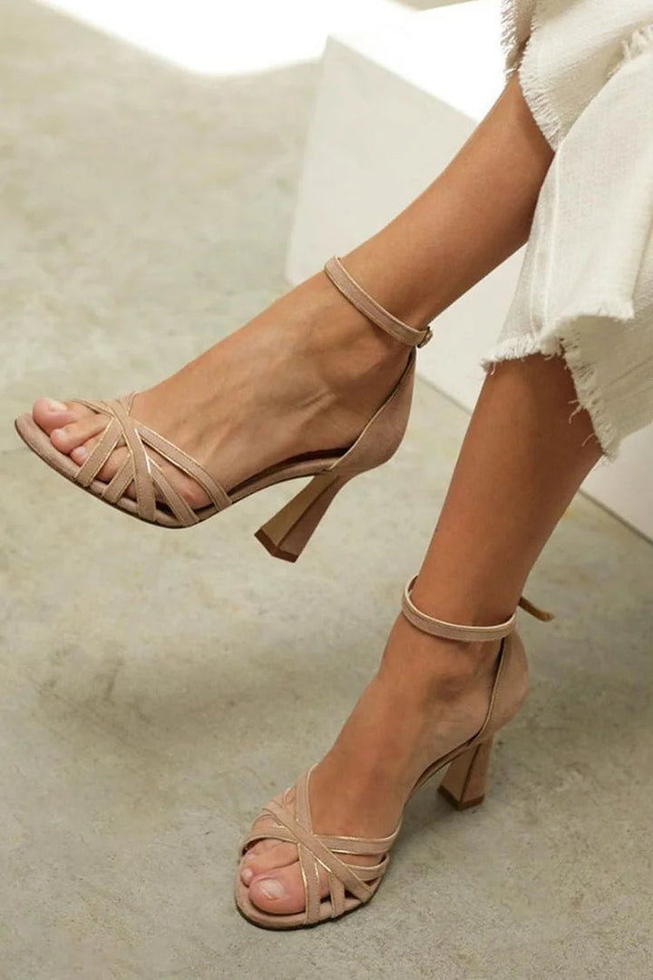 Emily & Isabella Brooks | Strappy Mid-Heel Sandals
