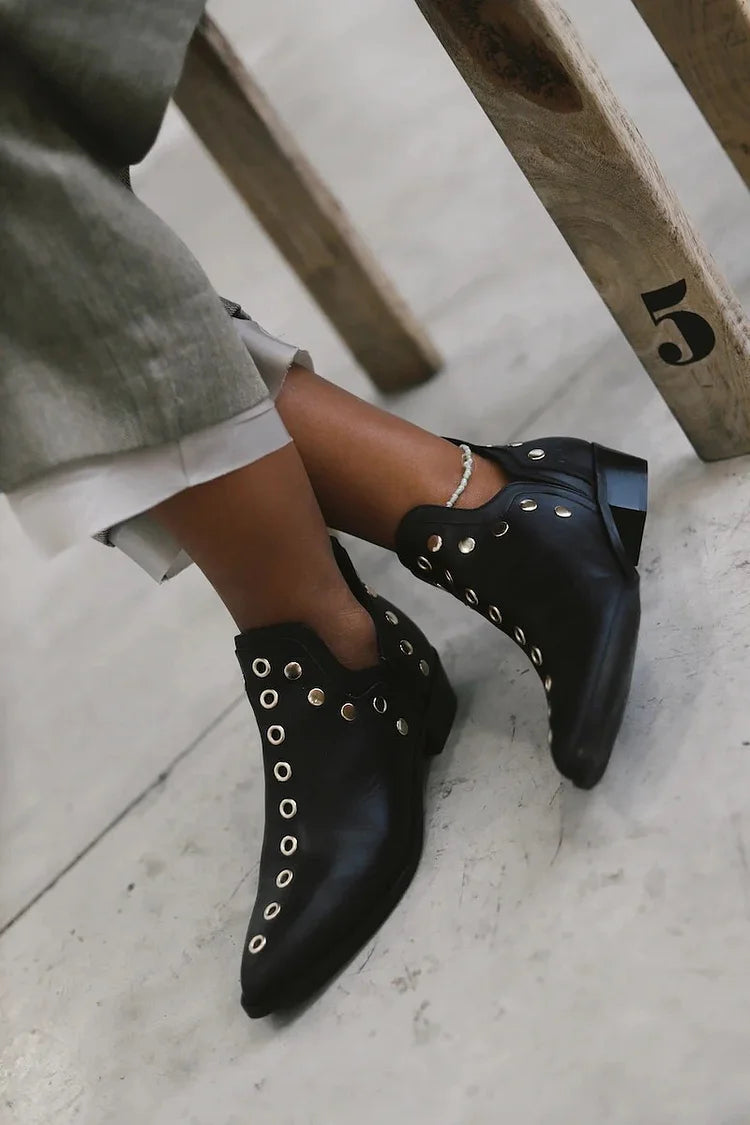 Emily & Isabella Brooks | Pointed Studded Ankle Boot