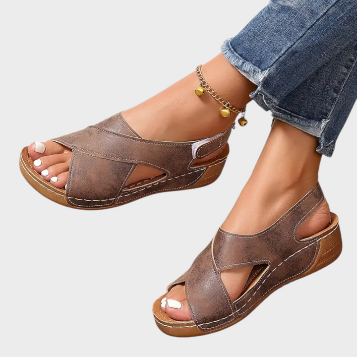 Emily & Isabella Brooks | Women's Solid Color Summer Wedge Sandals