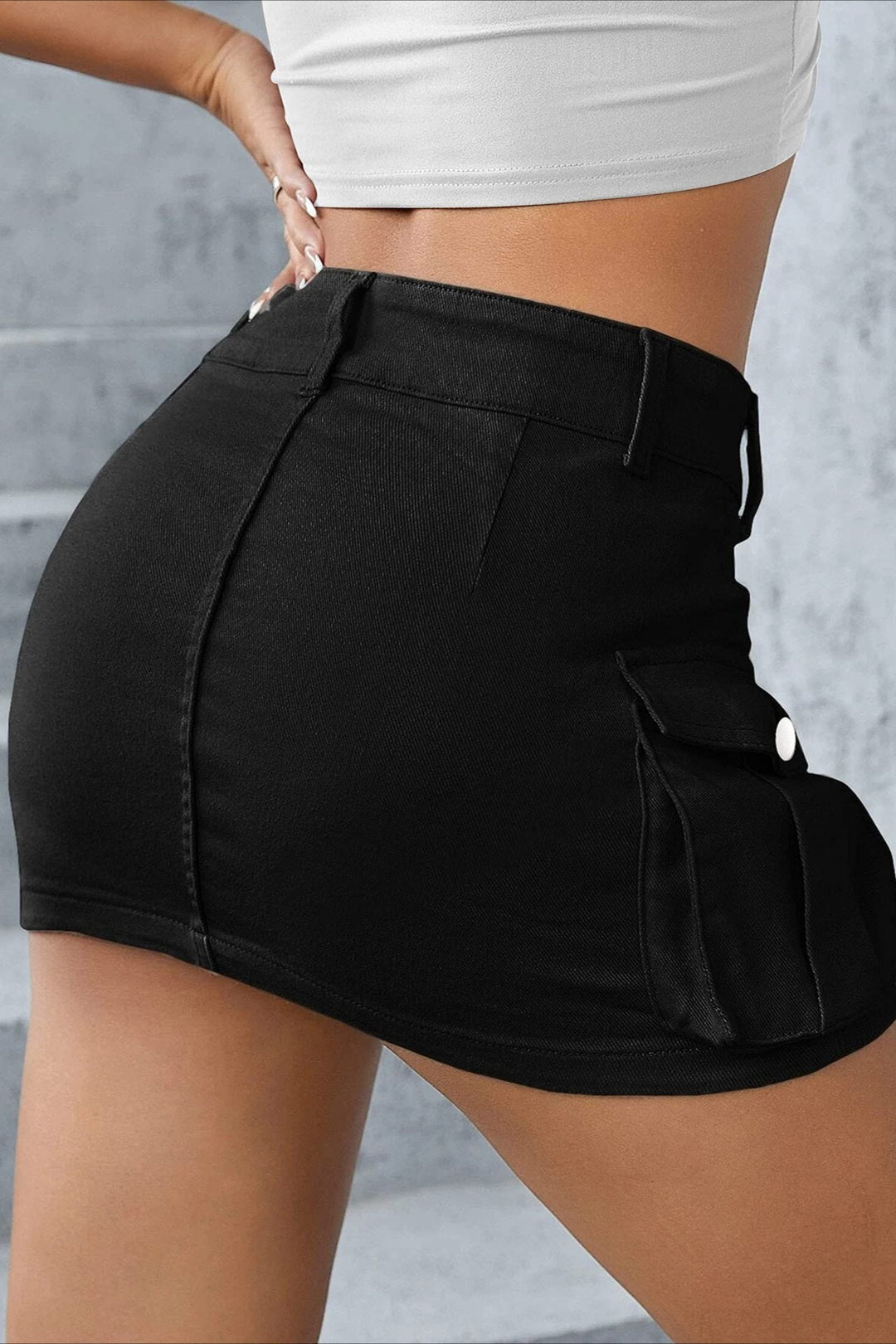 Emily & Isabella Brooks | Solid Low-Waist Bodycon Skirt