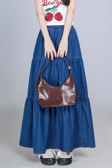 Emily & Isabella Brooks | Plus Size Elastic Waist Flowy Skirt