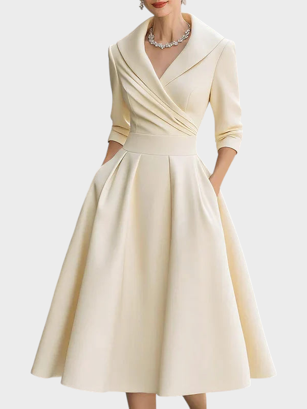 Emily & Isabella Brooks | Midi Dress, Elegant, with Pockets