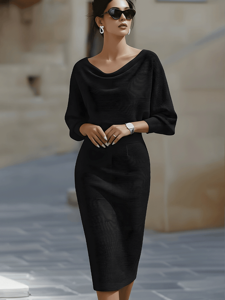 Emily & Isabella Brooks | Midi Dress in Luxurious Fabric