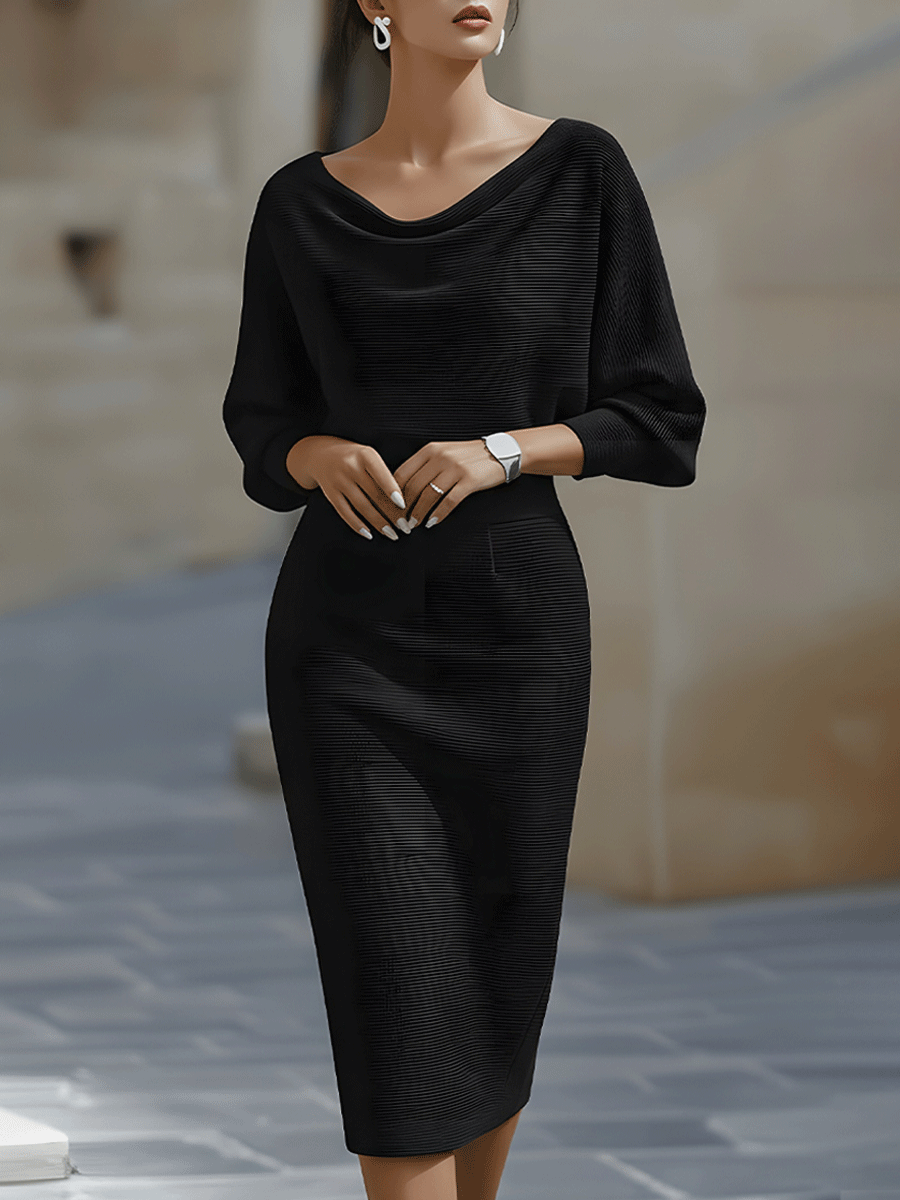 Emily & Isabella Brooks | Midi Dress in Luxurious Fabric