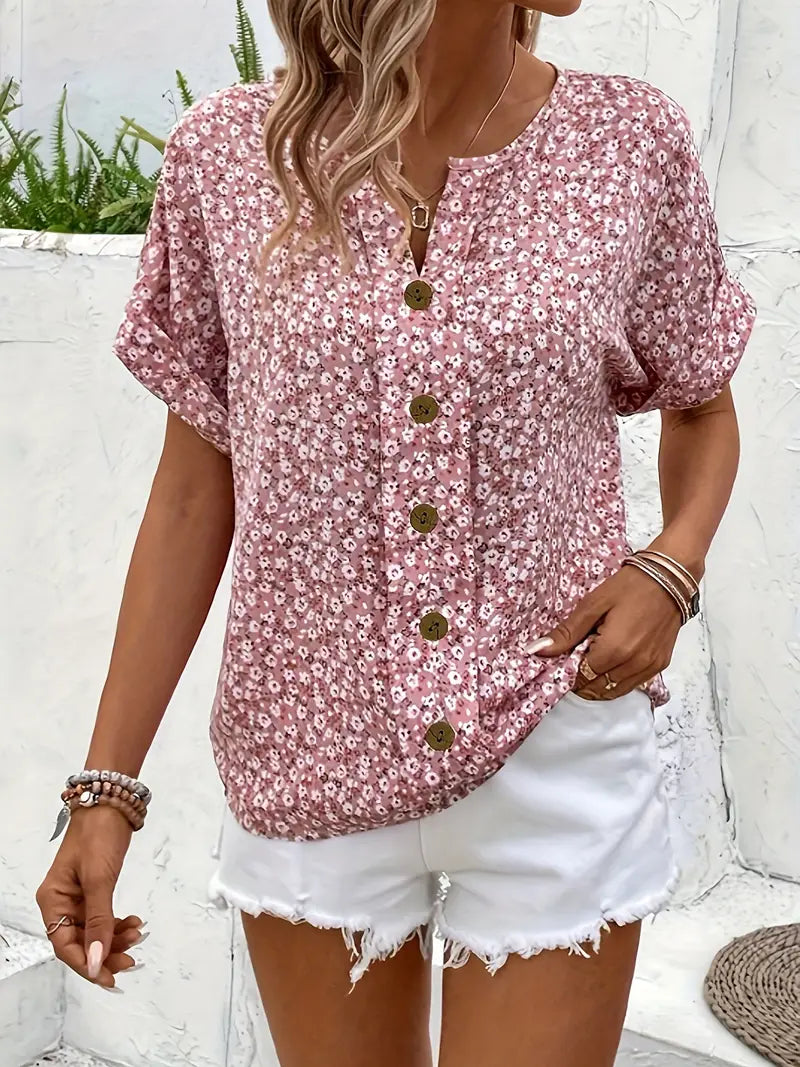 Emily & Isabella Brooks | Floral Print Blouse
