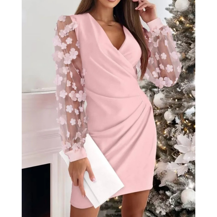 Emily & Isabella Brooks | Women's Cocktail Dress, Sheer Sleeves