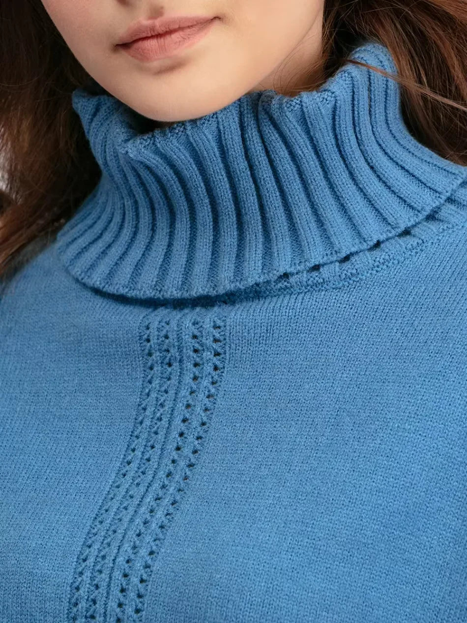 Emily & Isabella Brooks | High-Neck Knit Sweater & Loose Pants Set