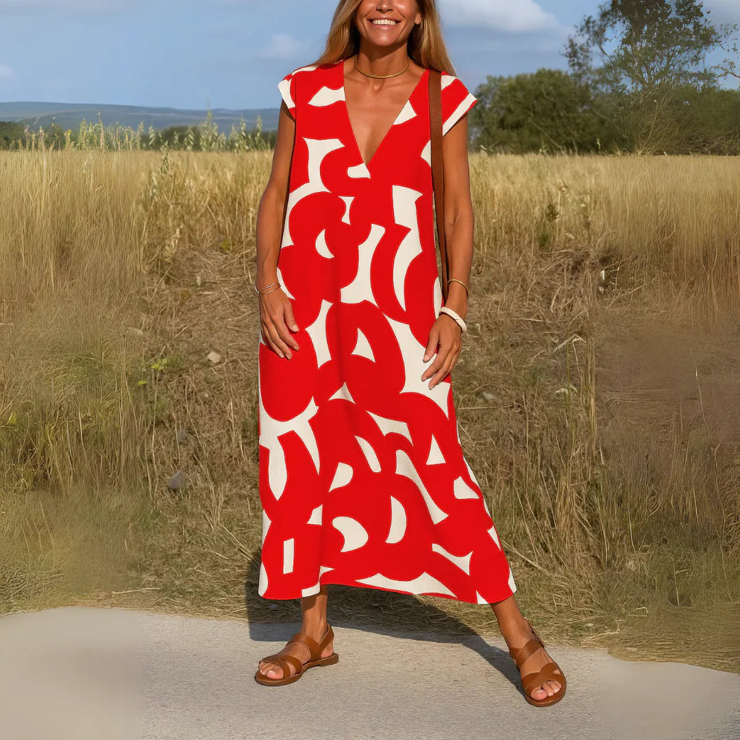 Emily & Isabella Brooks | Cutwork Detail Maxi Dress