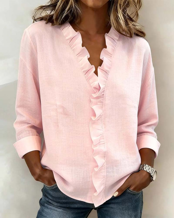 Emily & Isabella Brooks | Classic Ruffled Blouse