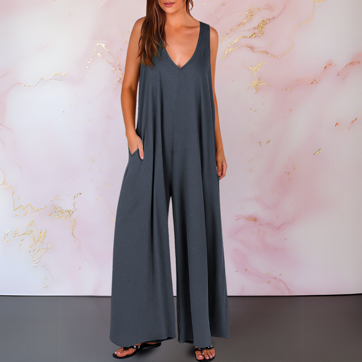 Emily & Isabella Brooks | Wide-Leg Sleeveless Jumpsuit