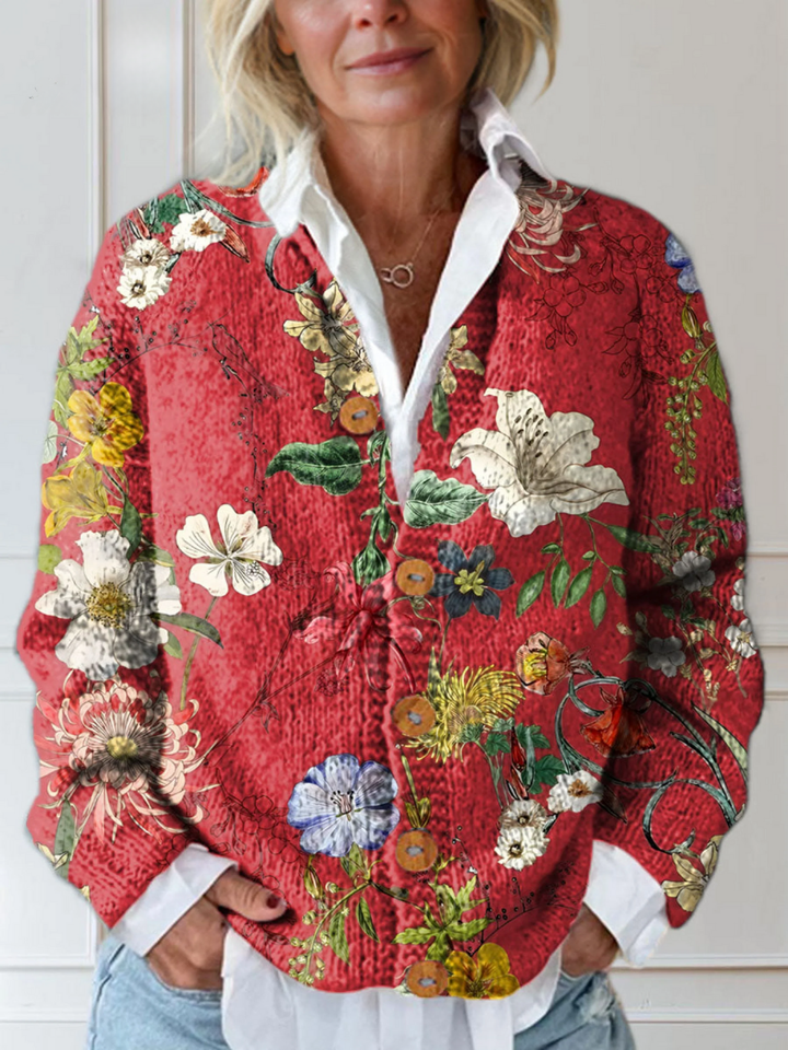 Emily & Isabella Brooks | Vintage Floral Cardigan Sweater