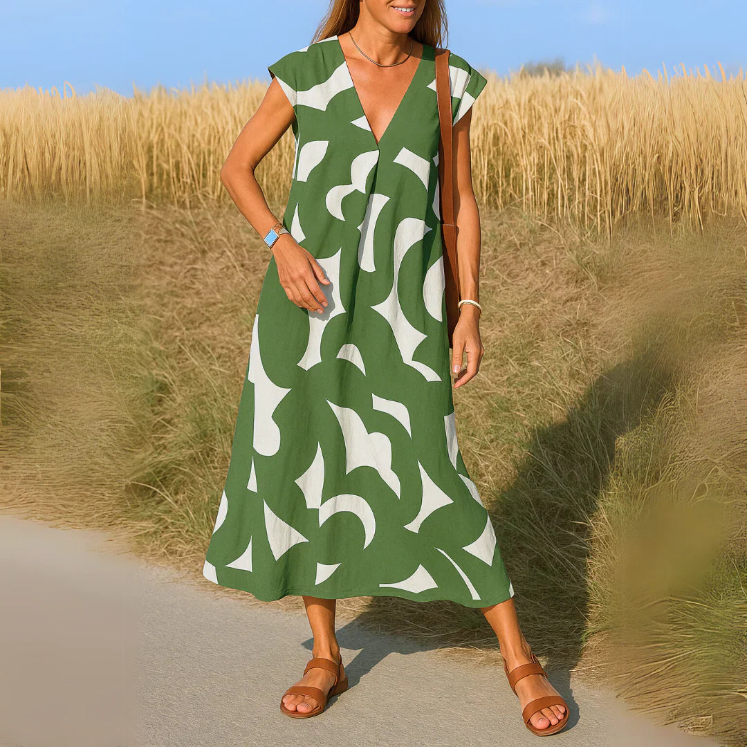 Emily & Isabella Brooks | Cutwork Detail Maxi Dress