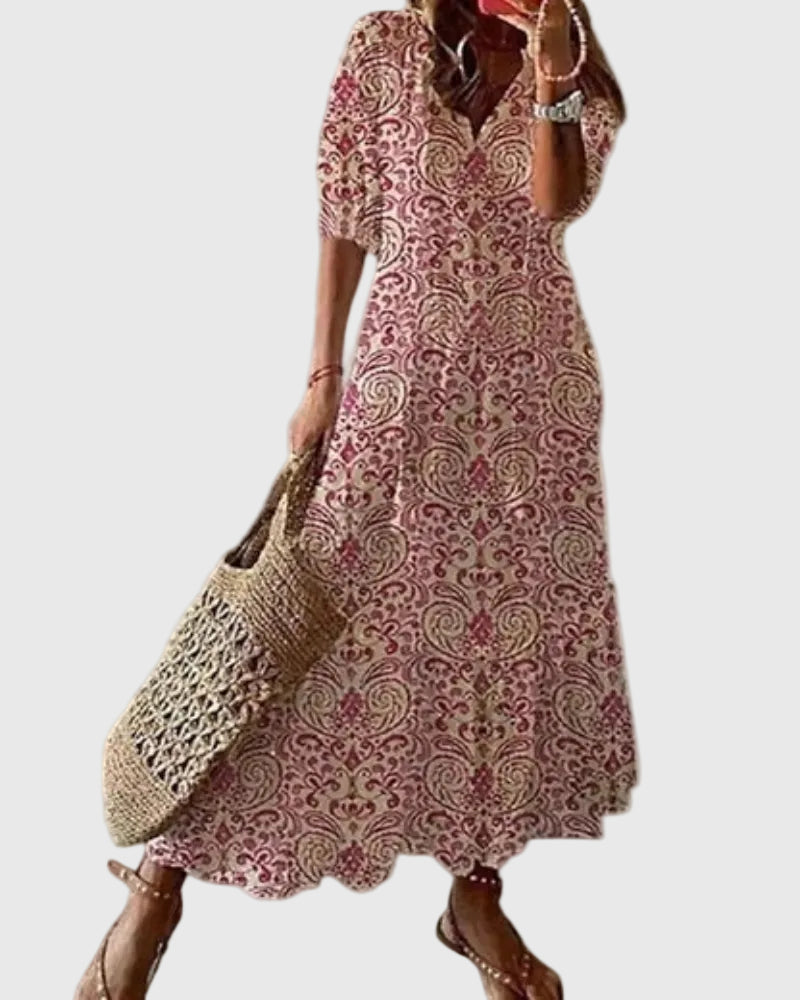 Emily & Isabella Brooks | Boho Vintage Summer Maxi Dress
