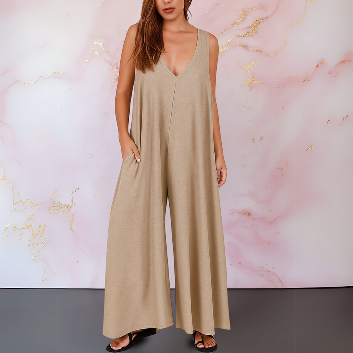 Emily & Isabella Brooks | Wide-Leg Sleeveless Jumpsuit