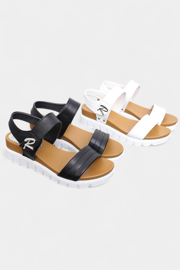 Emily & Isabella Brooks | Casual Platform Sandals, Double Strap, Adjustable Buckle