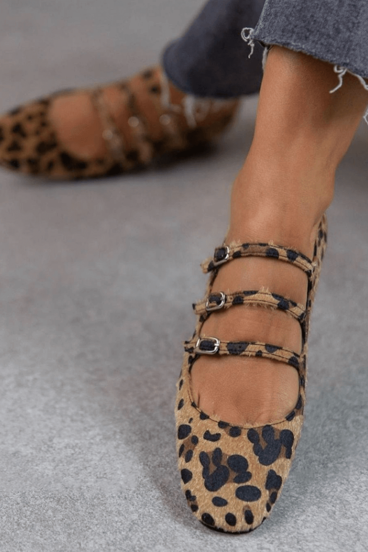 Emily & Isabella Brooks | Leopard Buckle Flats