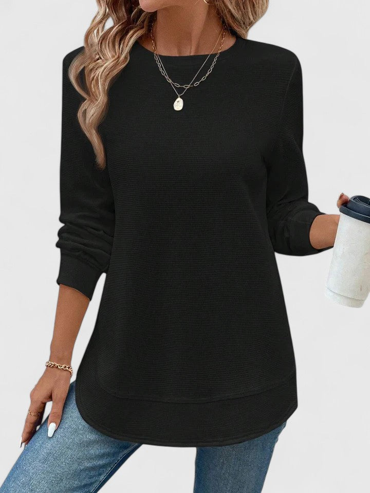 Emily & Isabella Brooks | Elegant O-Neck Long Sleeve