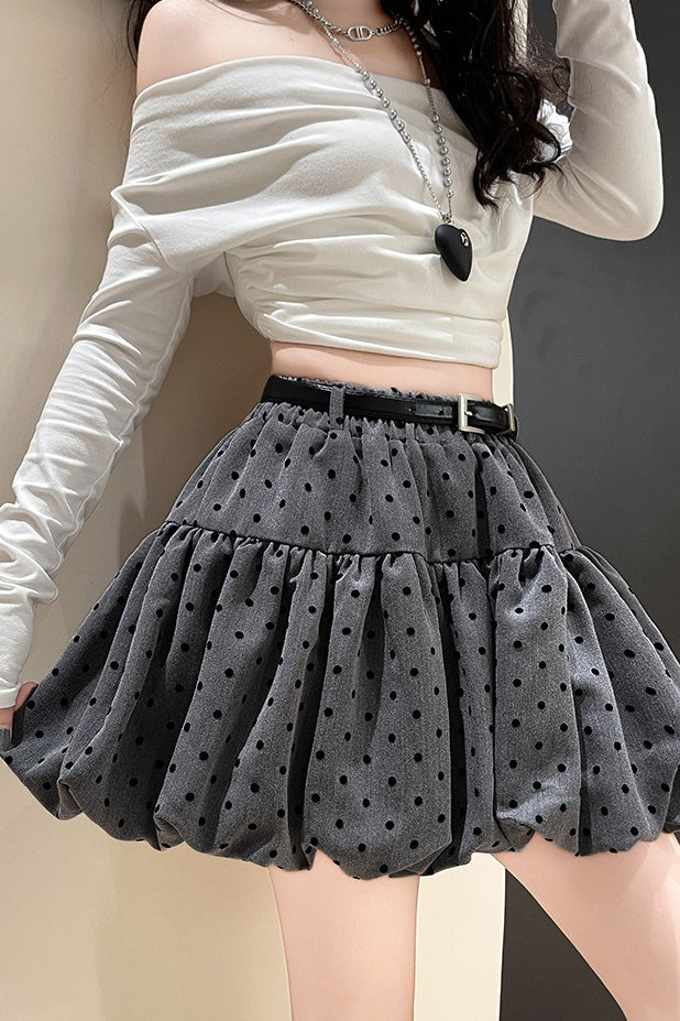 Emily & Isabella Brooks | Black Belted Tulle Mini Skirt