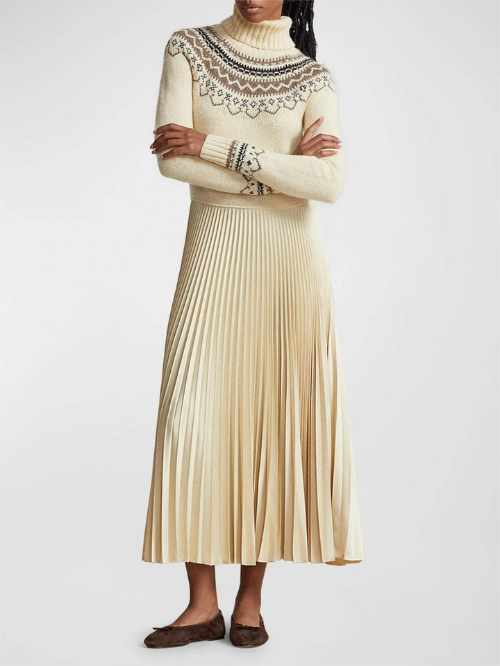 Emily & Isabella Brooks | Women's Turtleneck Sweater, Fair Isle Pattern