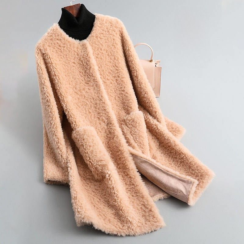 Emily & Isabella Brooks | Shearling coat with wool lining