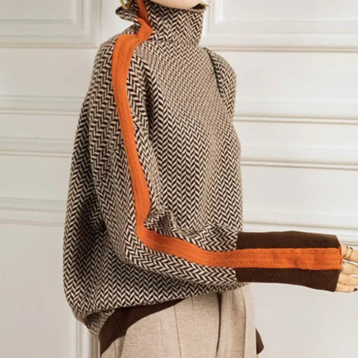 Emily & Isabella Brooks | Herringbone Turtleneck