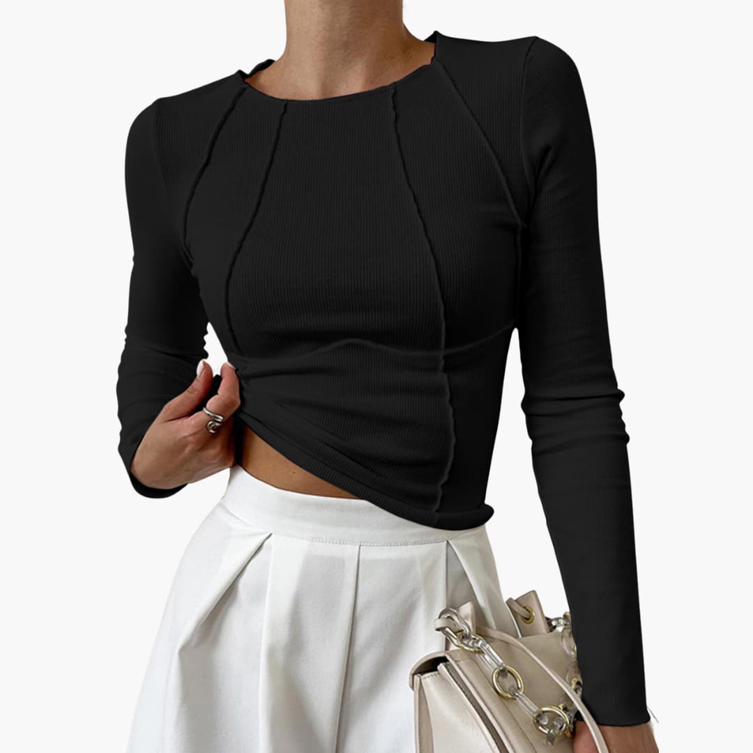 Emily & Isabella Brooks | Sculpted Seam Long Sleeve Top