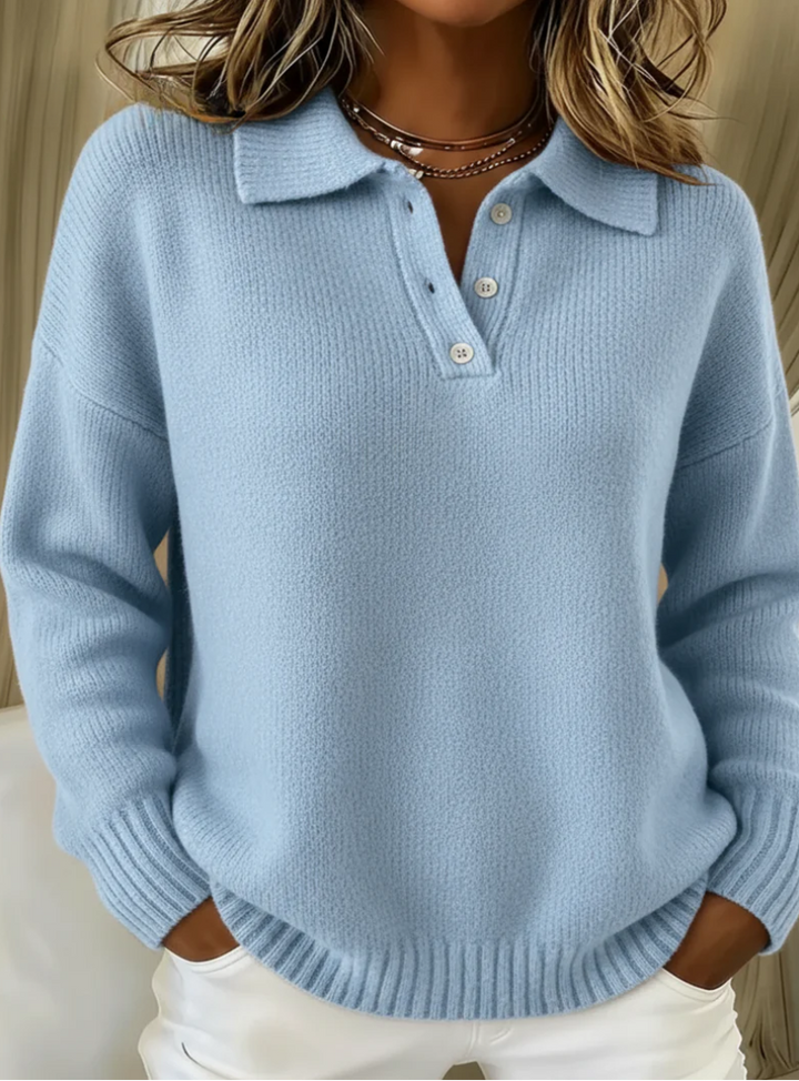 Emily & Isabella Brooks | Soft Knit Polo Sweater