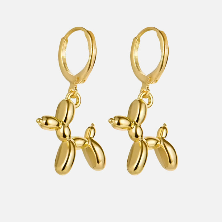 Emily & Isabella Brooks | Gold Huggie Earrings with Charm