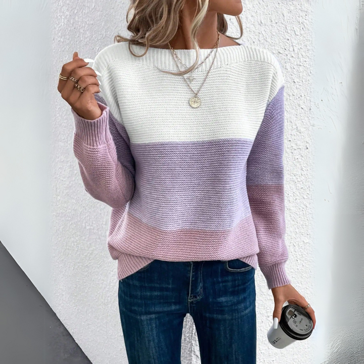 Emily & Isabella Brooks | Patchwork Sweater, Cozy Fit