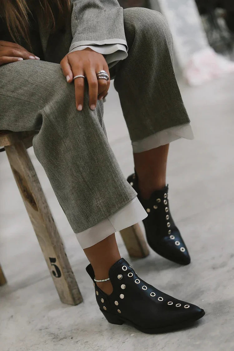 Emily & Isabella Brooks | Pointed Studded Ankle Boot