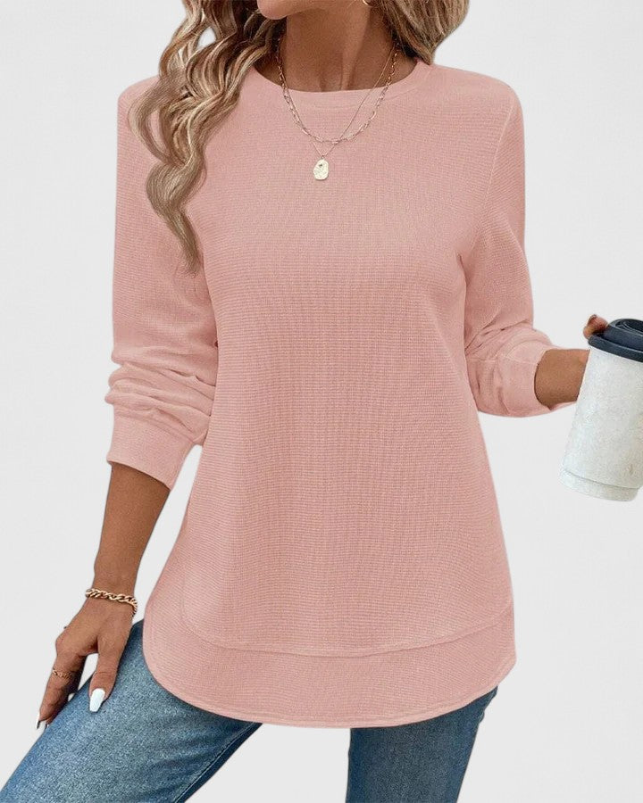 Emily & Isabella Brooks | Elegant O-Neck Long Sleeve