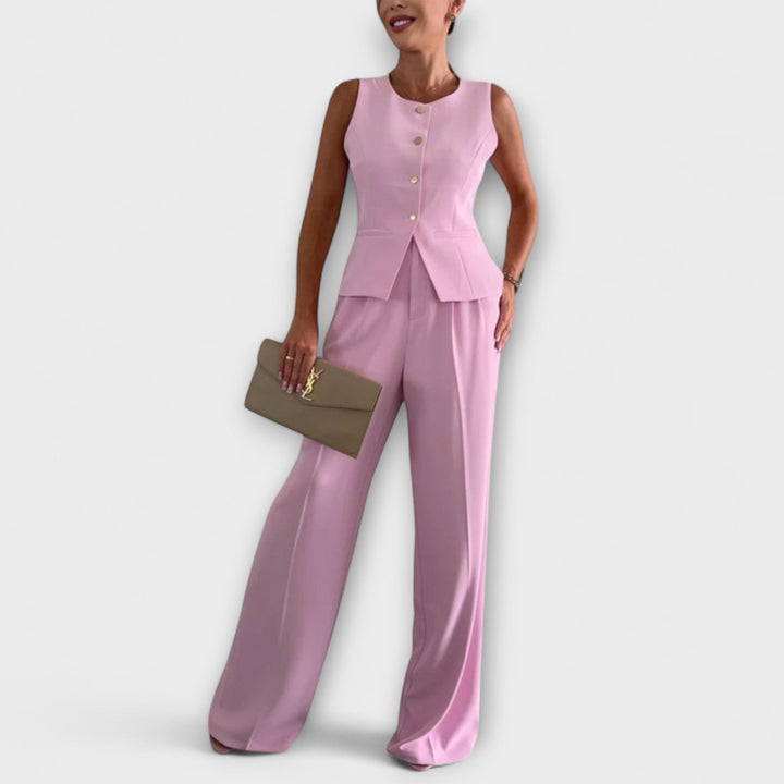 Emily & Isabella Brooks | Sleeveless Top and Pants Ensemble
