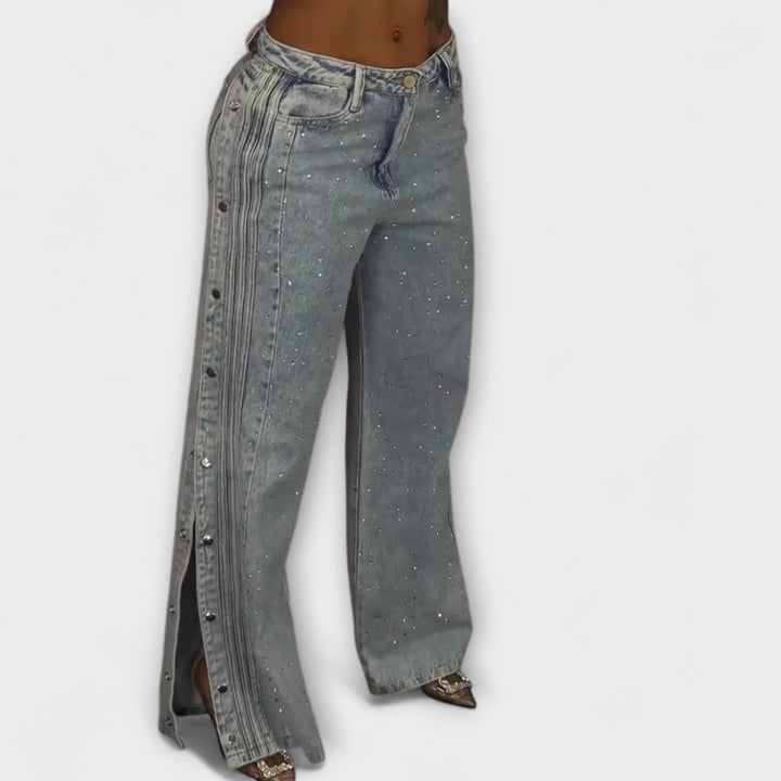Emily & Isabella Brooks | Jeans with Rhinestone Decoration