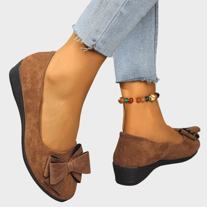 Emily & Isabella Brooks | Breathable Non-Slip Loafers in Bow Tie Design