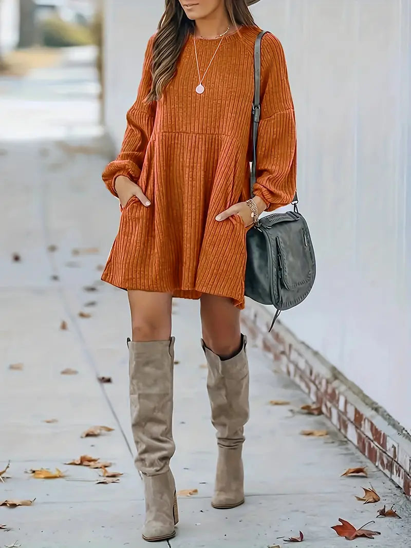 Emily & Isabella Brooks | Casual Winter Mini Dress