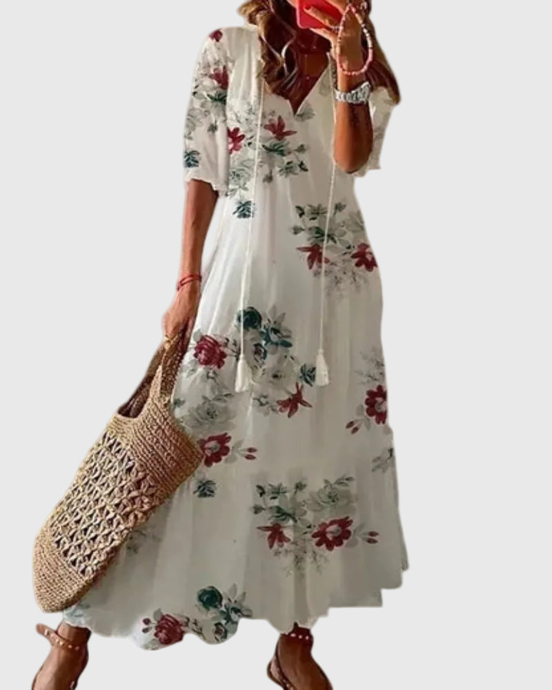 Emily & Isabella Brooks | Boho Vintage Summer Maxi Dress