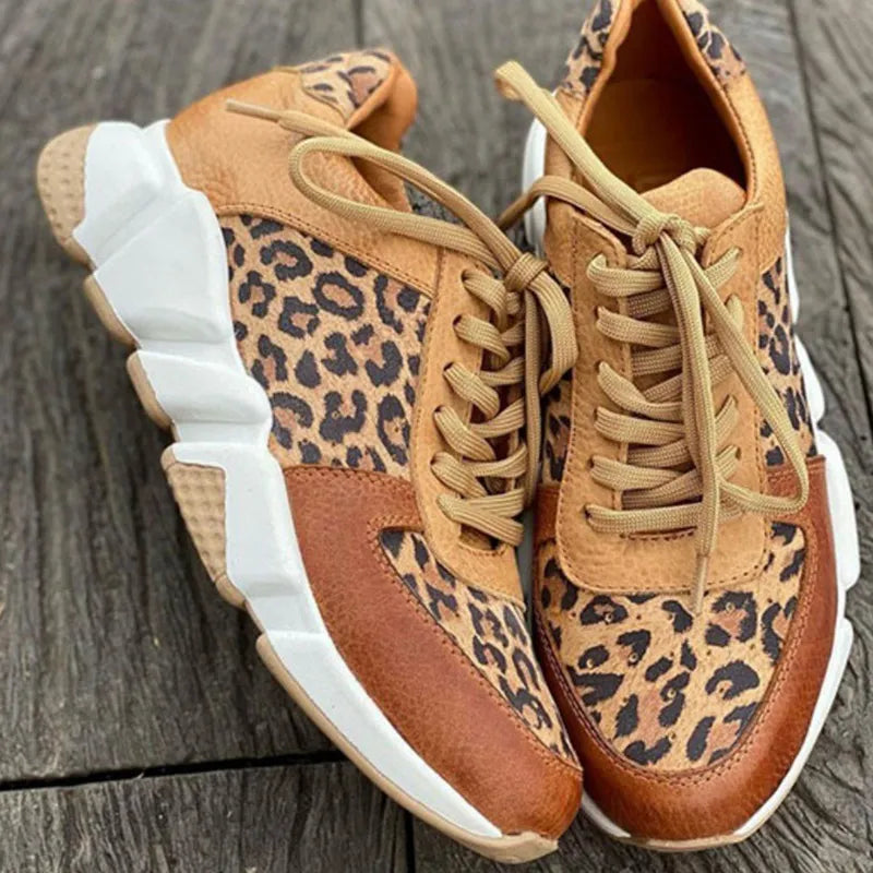 Emily & Isabella Brooks | Comfortable Leopard Sneakers
