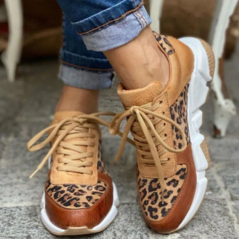 Emily & Isabella Brooks | Comfortable Leopard Sneakers