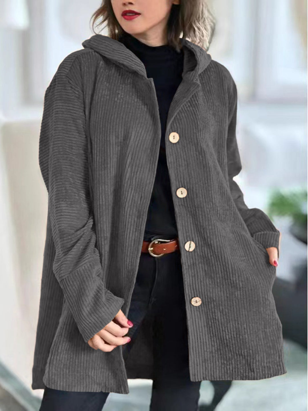 Emily & Isabella Brooks | Corduroy Jacket with Hood