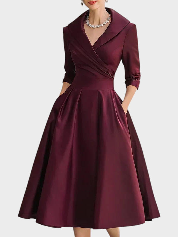 Emily & Isabella Brooks | Midi Dress, Elegant, with Pockets