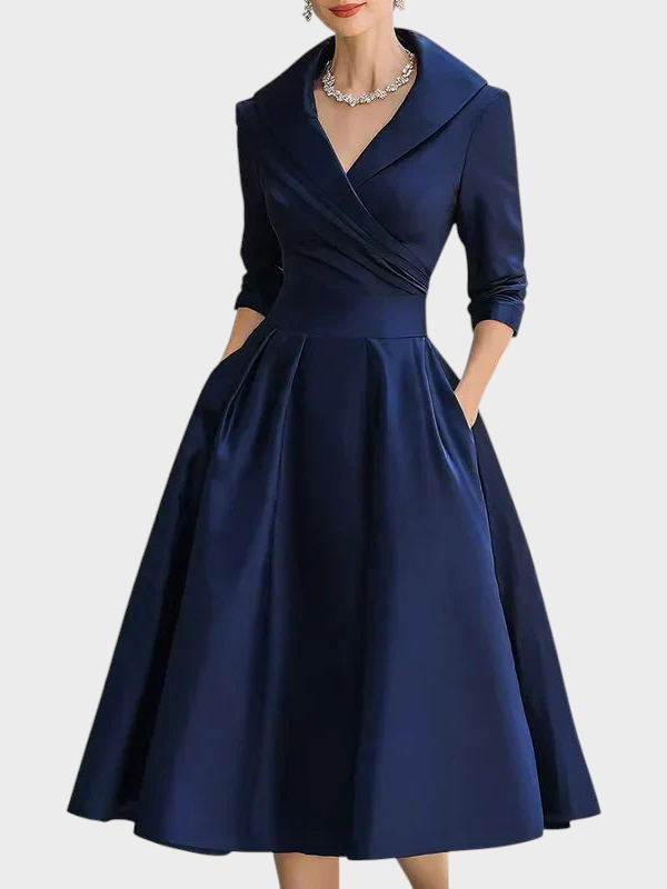 Emily & Isabella Brooks | Midi Dress, Elegant, with Pockets