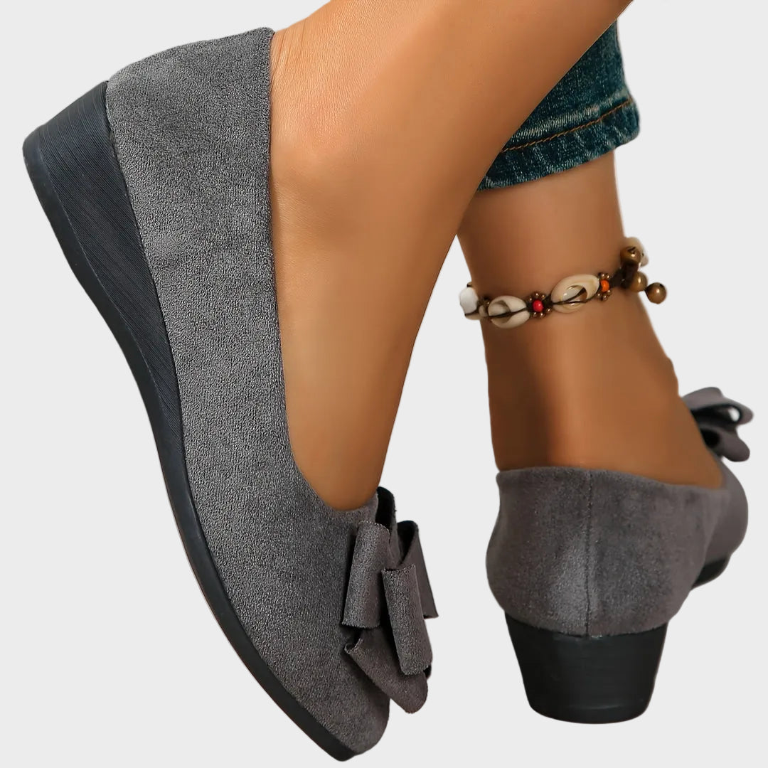 Emily & Isabella Brooks | Breathable Non-Slip Loafers in Bow Tie Design