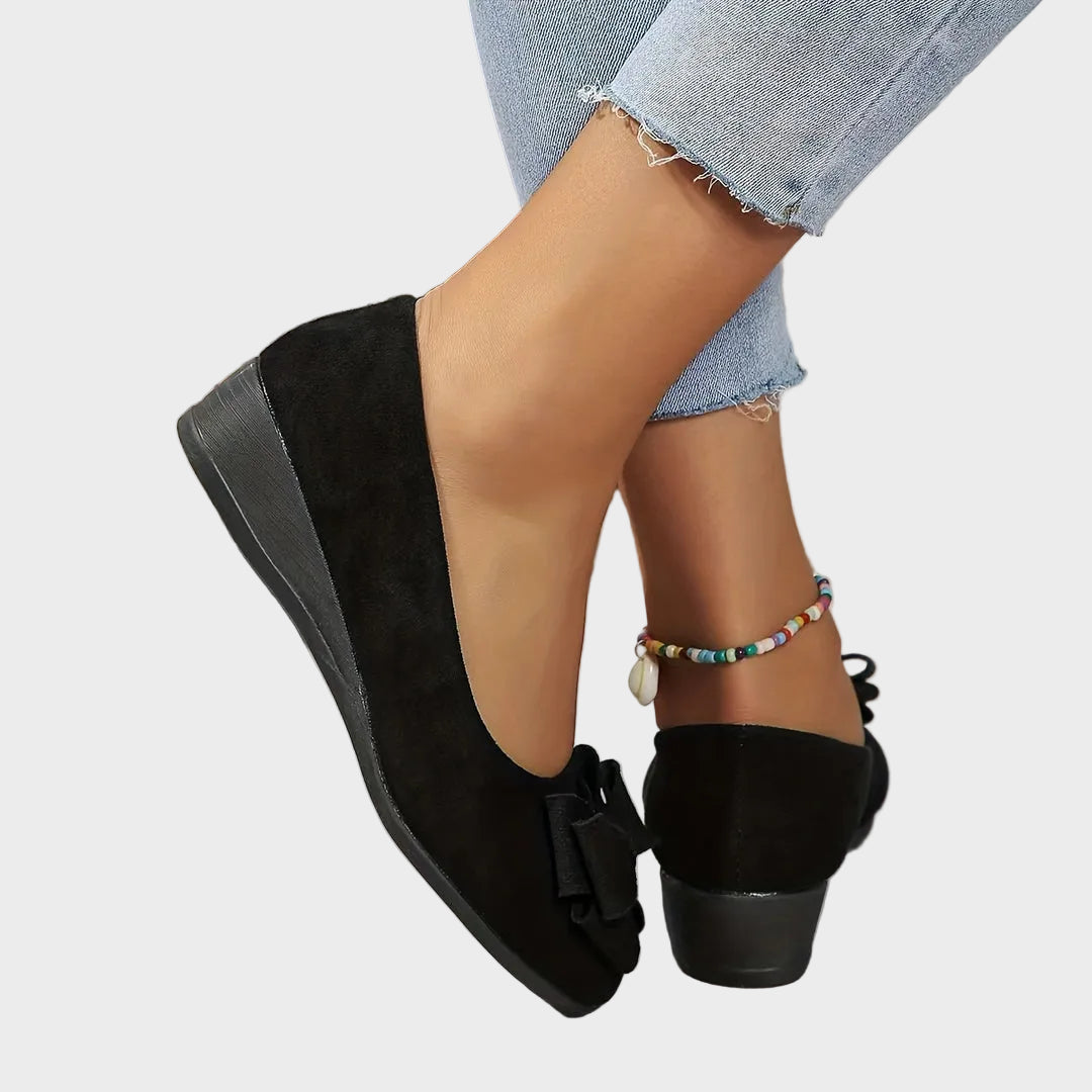 Emily & Isabella Brooks | Breathable Non-Slip Loafers in Bow Tie Design