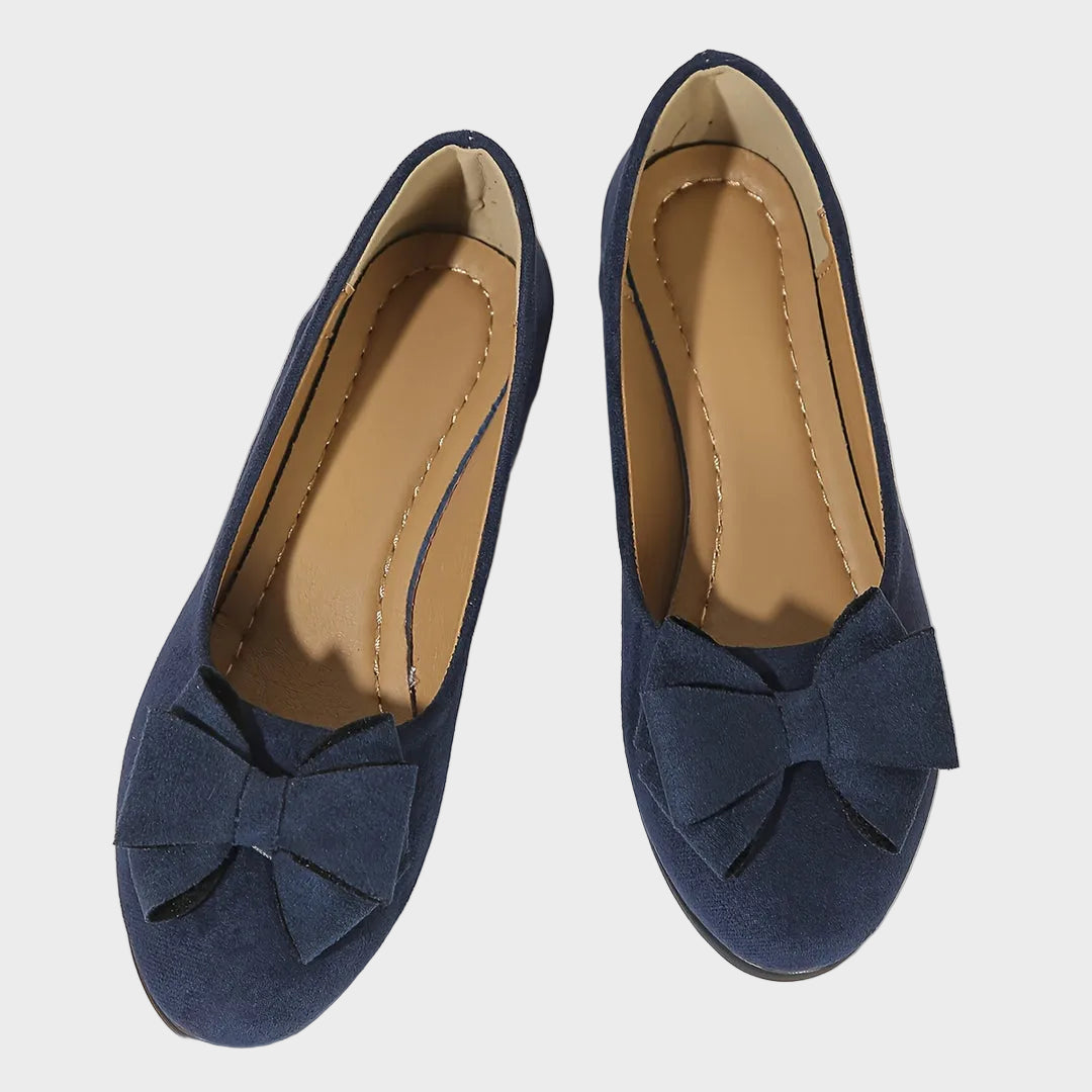 Emily & Isabella Brooks | Breathable Non-Slip Loafers in Bow Tie Design