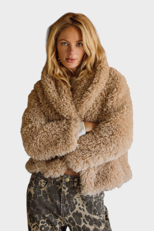 Emily & Isabella Brooks | Camel Fur Jacket