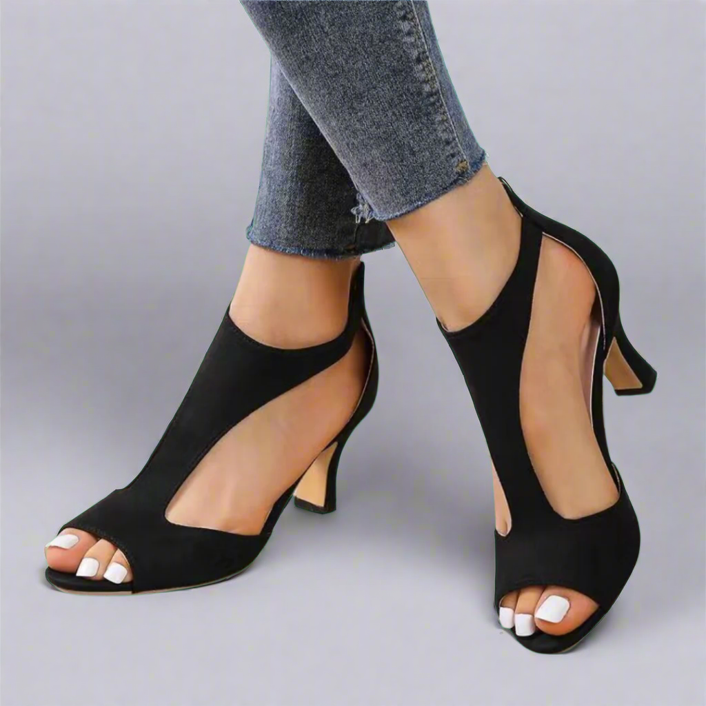 Emily & Isabella Brooks | Cutout Peep Toe Heels