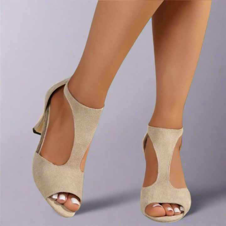 Emily & Isabella Brooks | Cutout Peep Toe Heels
