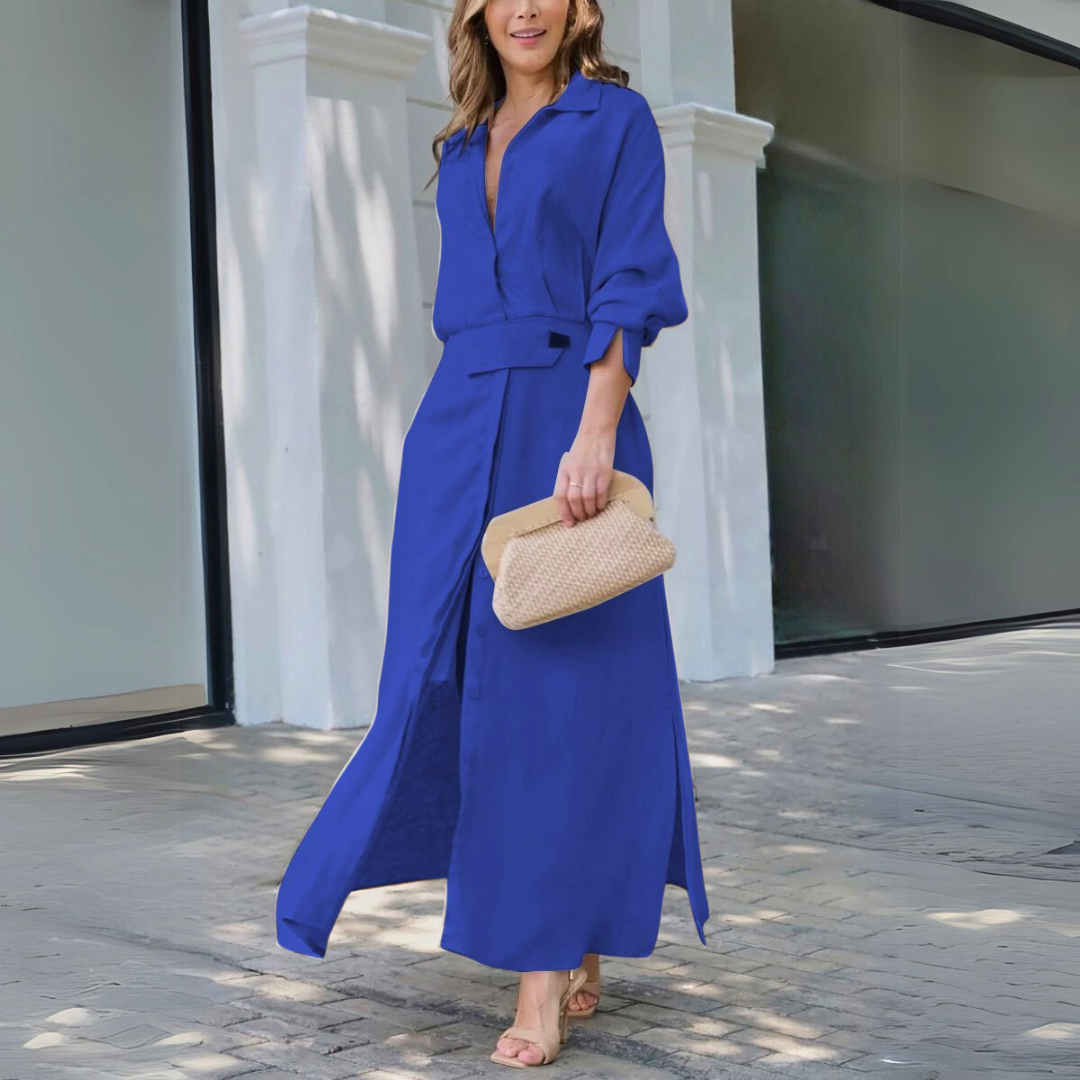 Emily & Isabella Brooks | Elegant Maxi Dress, V-Neck