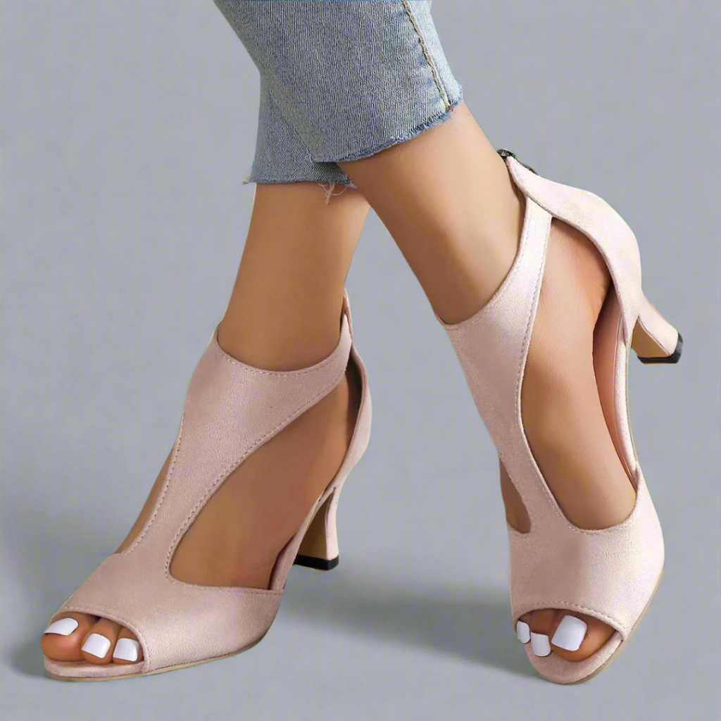 Emily & Isabella Brooks | Cutout Peep Toe Heels